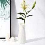 Vase minimaliste blanc nordique 20,5 cm, élégant et moderne