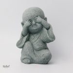 Statue Bouddha trio symbolisant la sagesse