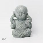 Trois sculptures de Bouddha en harmonie