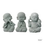Art contemporain : trois Bouddhas de la sagesse