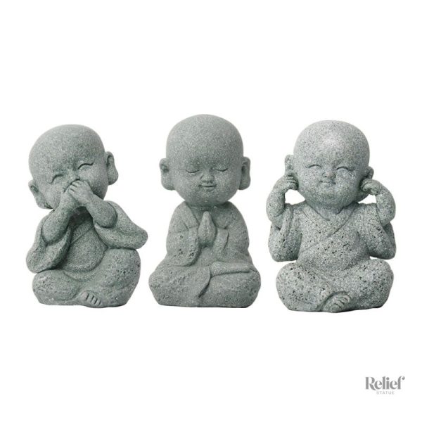 Art contemporain : trois Bouddhas de la sagesse