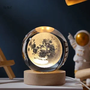 Statue en cristal avec illumination LED