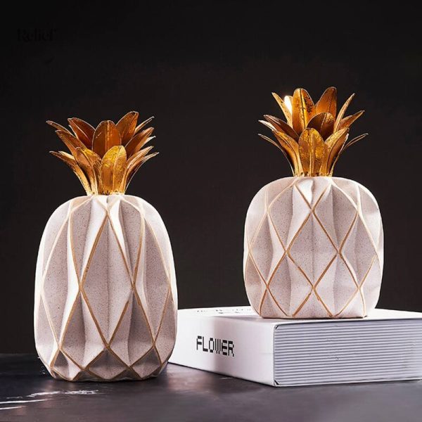 Ananas sculpté, accent décoratif pour salon ou bureau