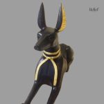 Statue égyptienne Anubis, design et sculpture authentiques