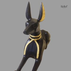 Statue égyptienne Anubis, design et sculpture authentiques