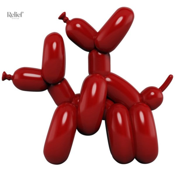 Statue de chien en forme de ballon