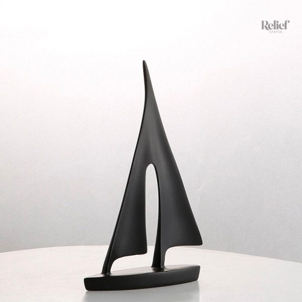 Décoration bateau en sculpture 21 cm, art contemporain