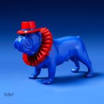 Statue décorative de bouledogue pour les amateurs d'animaux