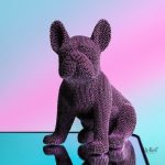 Bouledogue en résine, sculpture décorative unique