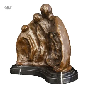 Statue en bronze moderne, design abstrait