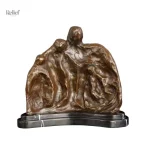 Oeuvre d'art en bronze véritable, 25 cm