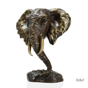 Bronze Animalier Éléphant 20 cm, sculpture en bronze véritable