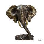 Éléphant en bronze, statue décorative de 20 cm