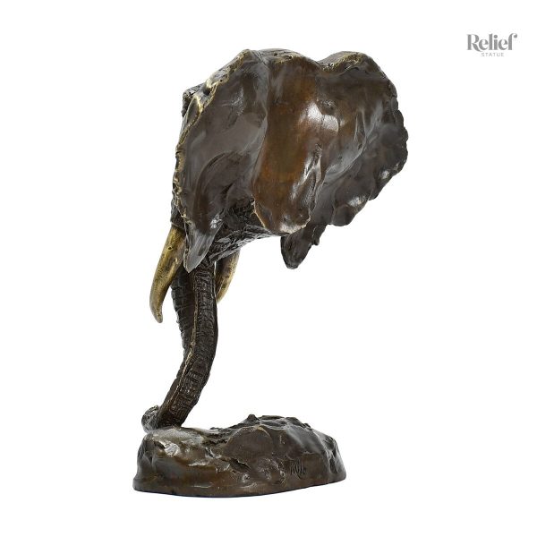 Statue éléphant en bronze, 20 cm de hauteur