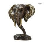 Bronze véritable éléphant, pièce unique en décoration intérieure