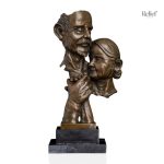 Bronze Couple 27 cm, sculpture en bronze véritable