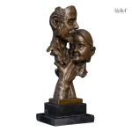 Bronze véritable, couple stylisé pour décoration