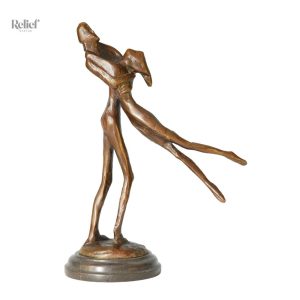Sculpture en bronze véritable, statue couple, décoration intérieure