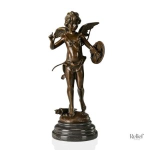 Cupidon Bronze 39 cm, statue en bronze véritable