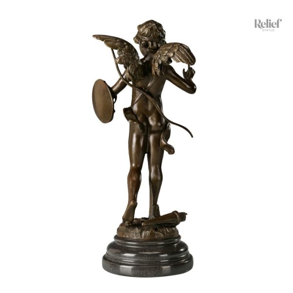 Sculpture en bronze de Cupidon, 39 cm de hauteur