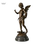 Cupidon en bronze, œuvre d'art de 39 cm