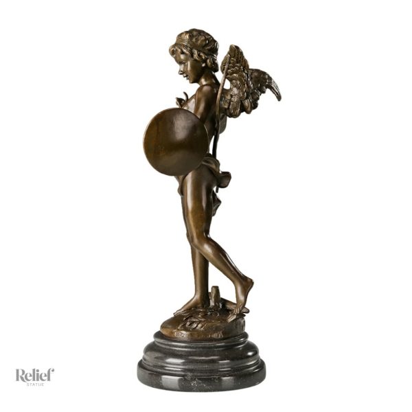 Statue décorative de Cupidon, matériau bronze authentique