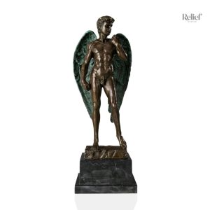 Bronze David statue 39 cm en bronze véritable