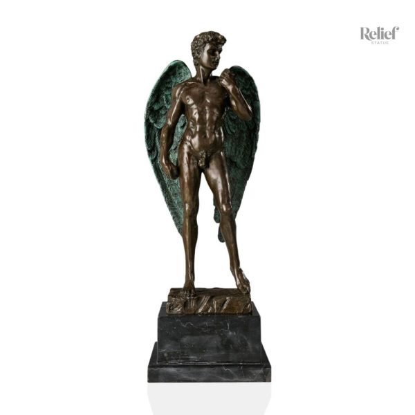 Bronze David statue 39 cm en bronze véritable