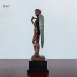 Statue d'art en bronze, David, 39 cm de hauteur