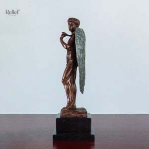 Statue d'art en bronze, David, 39 cm de hauteur