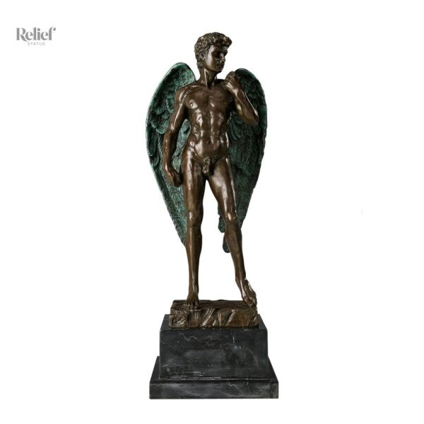 Sculpture décorative en bronze : David, 39 cm