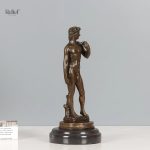 Statue en bronze de Michel-Ange, 26 cm