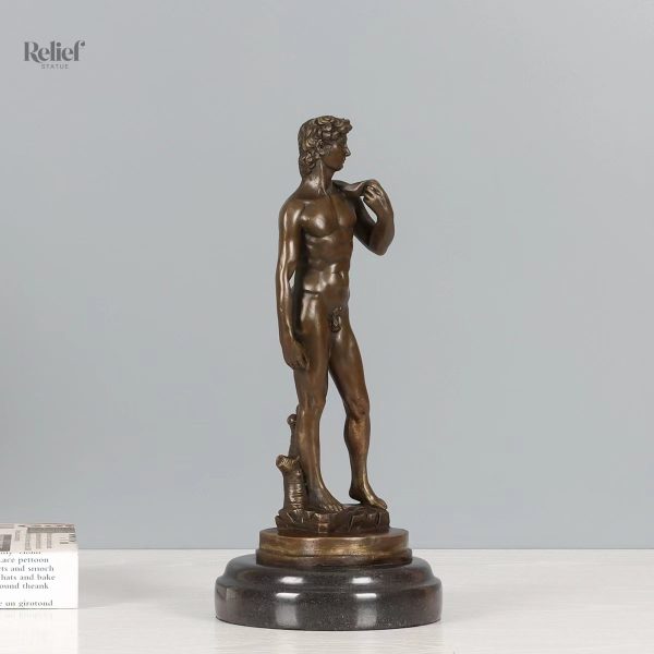 Statue en bronze de Michel-Ange, 26 cm