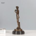Art en bronze : statue de David, 26 cm