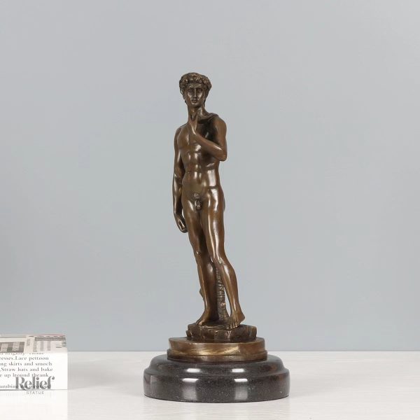 Sculpture moderne en bronze, thème de David
