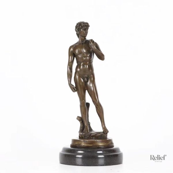 David en bronze, oeuvre de Michelangelo, 26 cm