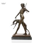 Statue en bronze Diane 31 cm, sculpture élégante et intemporelle