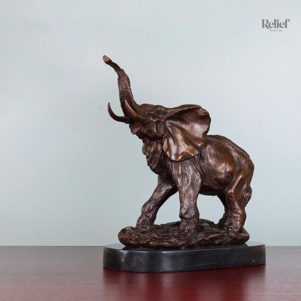 Sculpture d'éléphant en bronze, décorative et élégante