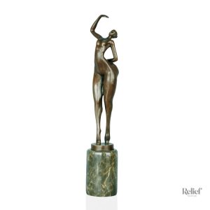Bronze Femme 'Pose', sculpture en bronze 44 cm