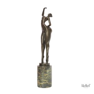 Figure féminine en bronze, statue 44 cm, œuvre d'art