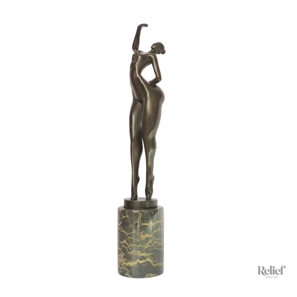 Figure féminine en bronze, statue 44 cm, œuvre d'art