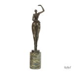 Sculpture bronze Femme 'Pose', décoration intérieure unique