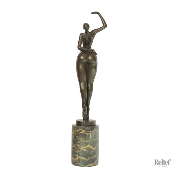 Sculpture bronze Femme 'Pose', décoration intérieure unique