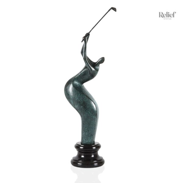 Bronze Golf 42 cm, sculpture en bronze véritable