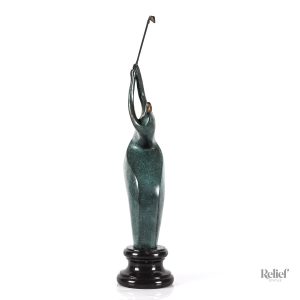 Sculpture en bronze d'un golfeur, 42 cm de hauteur
