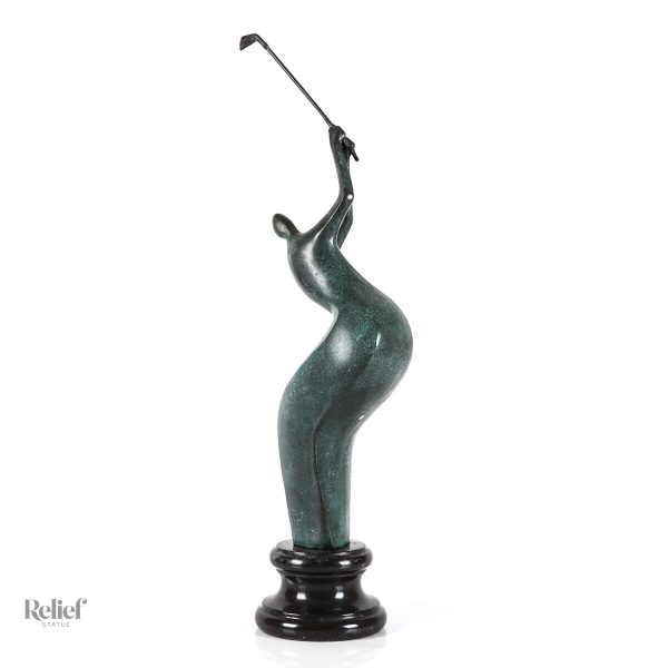 Statue en bronze représentant un joueur de golf