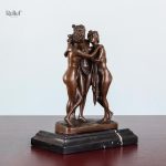 Statue en bronze véritable Les Trois Grâces, décor artistique