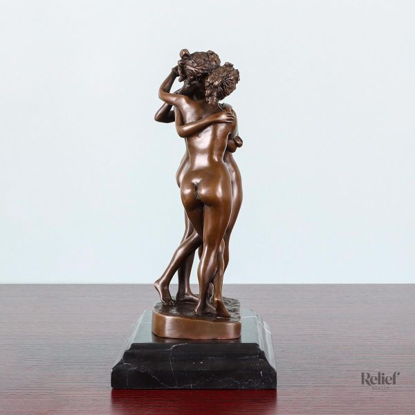 Sculpture 25 cm Les Trois Grâces, art intemporel en bronze