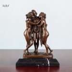 Sculpture artistique en bronze, Les Trois Grâces, 25 cm