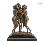 Bronze Les Trois Grâces, œuvre d'art classique en sculpture
